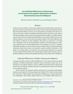 Are Individual Differences in Performance on - Purdue e-Pubs