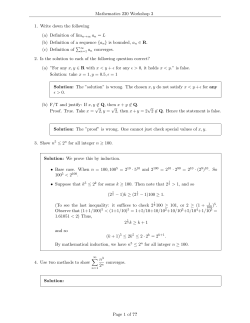 Mathematics 220 Workshop 3 1. Write down the following (a