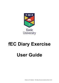 fEC Diary User Guide
