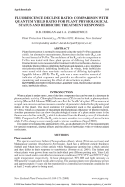 fluorescence decline ratio: comparison with quantum yield ratio for