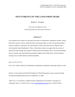 new evidence on the gains from trade
