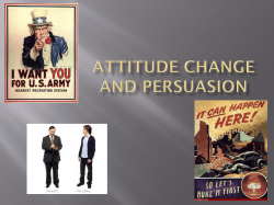 Attitude change and Persuasion