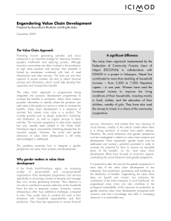 Engendering Value Chain Development