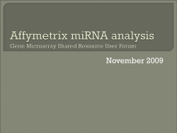 Affymetrix miRNA array and assay overview