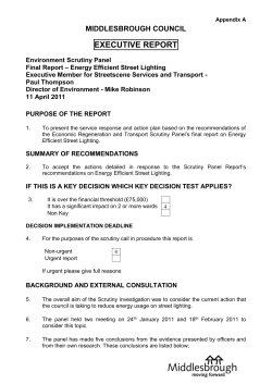 (Attachment: 21)Executive report