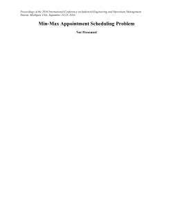 Min-Max Appointment Scheduling Problem