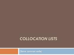 Collocation Lists