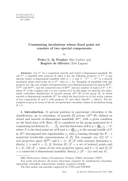 Commuting involutions whose fixed point set consists of two special