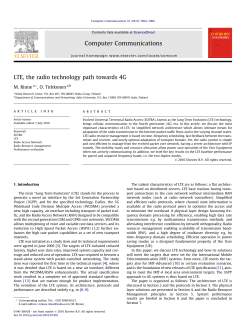 LTE, the radio technology path towards 4G (PDF Available)