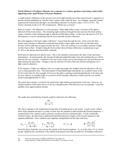A reader found a difference in the answers for in total light