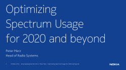 Optimizing Spectrum Usage for 2020 and beyond