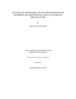 LOVASTATIN DECREASES TGF-&beta;1 CONCENTRATION OF