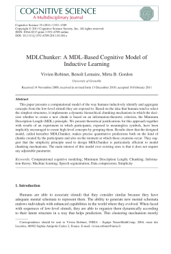MDLChunker: A MDLBased Cognitive Model of Inductive Learning
