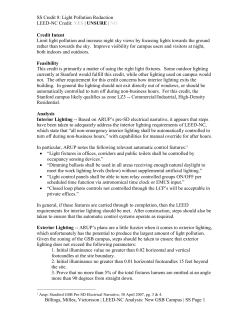SS Credit 8: Light Pollution Reduction