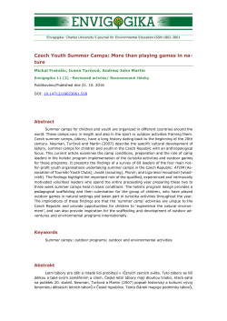 Czech Youth Summer Camps: More than playing games in na