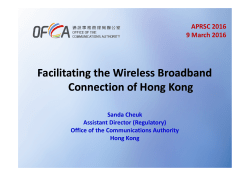 at the Asia Pacific Radio Spectrum Conference 2016 in Hong Kong