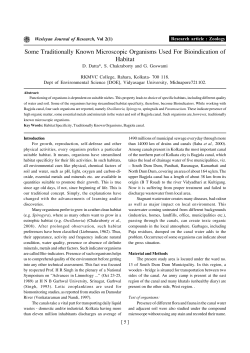 Some Traditionally Known Microscopic Organisms Used For