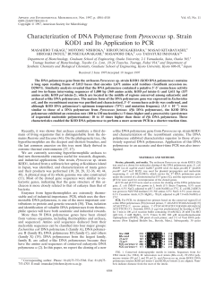 Characterization of DNA Polymerase from Pyrococcus sp. Strain
