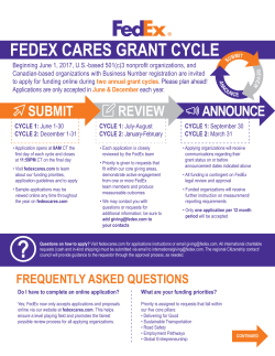 Grant Cycle FAQ