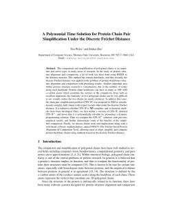 A Polynomial Time Solution for Protein Chain Pair Simplification