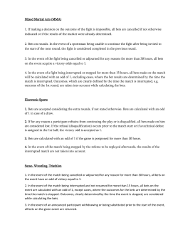 Mixed Martial Arts (ММА) 1. If making a decision