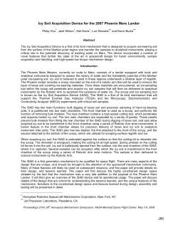 Icy Soil Acquisition Device for the 2007 Phoenix Mars Lander 289