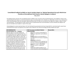 CWG Core Group Consolidated feedback on Operational Set Up