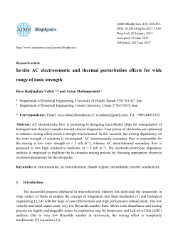 In-situ AC electroosmotic and thermal perturbation