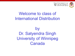 PowerPoint Presentation - University of Winnipeg