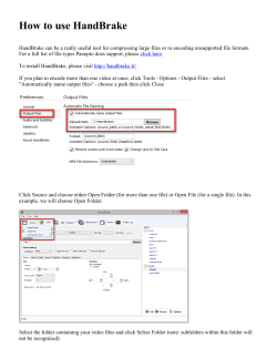 How to use HandBrake