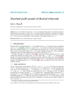 Shortest path poset of Bruhat intervals