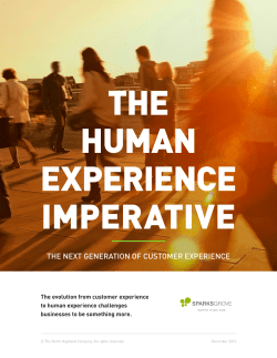 THE NEXT GENERATION OF CUSTOMER EXPERIENCE