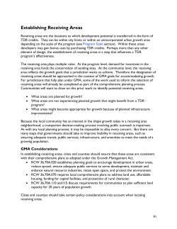 Establishing Receiving Areas