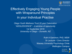 Team Based - Otago Youth Wellness Trust