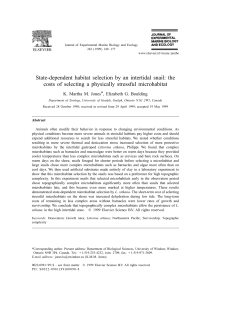 State-dependent habitat selection by an intertidal snail: the costs of