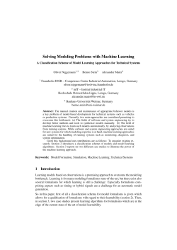 Solving Modeling Problems with Machine Learning