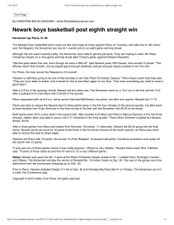Print Version:Newark boys basketball post eighth straight win