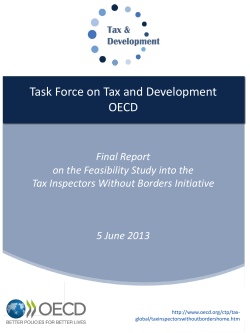 TIWB Feasibility Study - Tax Inspectors Without Borders