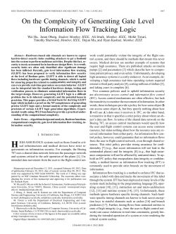 On the Complexity of Generating Gate Level Information Flow