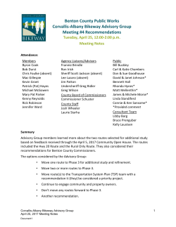 Stakeholder Meeting #4 Meeting Notes