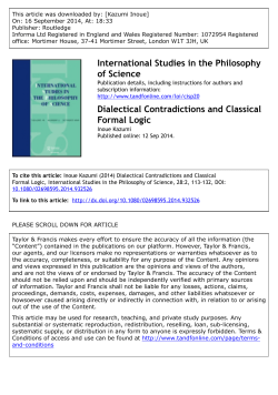 Dialectical Contradictions and Classical Formal Logic