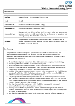 Planning and Organisation Responsibility