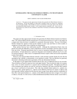 Generalizing the Black-Scholes formula to multivariate