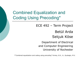 Precoding - Electrical and Computer Engineering