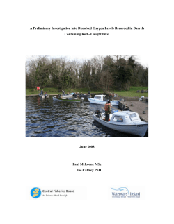 A Preliminary Investigation into Dissolved Oxygen Levels Recorded
