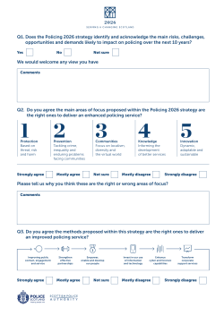 Q1. Does the Policing 2026 strategy identify and