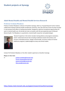 Contact Prof Graham Meadows or the other student supervisors at