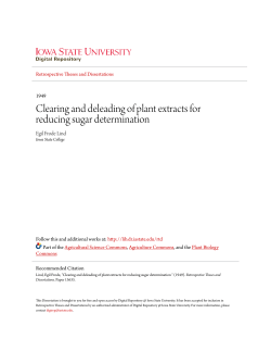 Clearing and deleading of plant extracts for reducing sugar