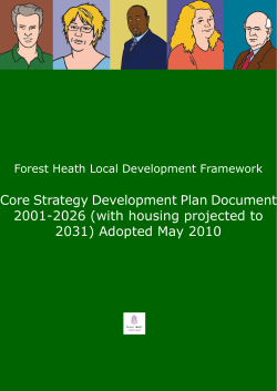 Core Strategy Development Plan Document 2001