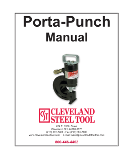 Porta-Punch-Manual - Cleveland Steel Tool